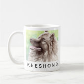 Keeshond Waterverf Portret Koffiemok (Links)