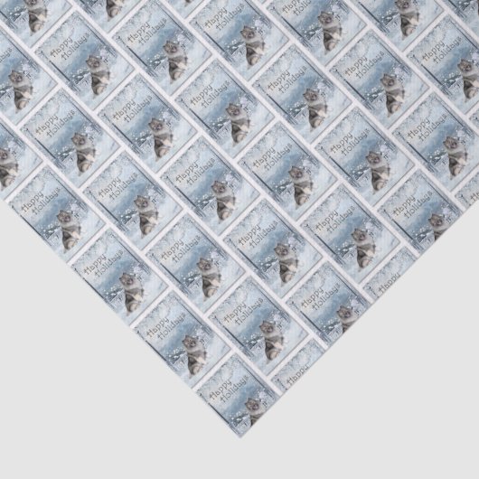 Keeshond Winter Holiday Tissuepapier (Detail)