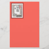 Keeshond Winter Window Paining Art Briefpapier (Voorkant)