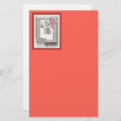 Keeshond Winter Window Paining Art Briefpapier (Voorkant / Achterkant)