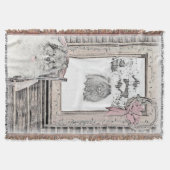 Keeshond Winter Window Paining Art Deken (Voorkant)