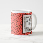Keeshond Winter Window Paining Art Grote Koffiekop (Voorkant rechts)