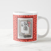 Keeshond Winter Window Paining Art Grote Koffiekop (Rechts)