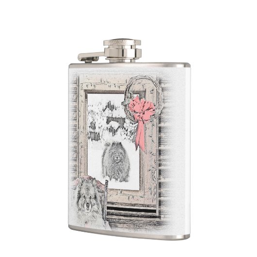 Keeshond Winter Window Paining Art Heupfles (Links)