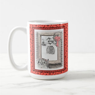 Keeshond Winter Window Paining Art Koffiemok