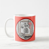 Keeshond Winter Window Paining Art Koffiemok (Links)