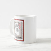 Keeshond Winter Window Paining Art Koffiemok (Voorkant links)