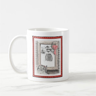 Keeshond Winter Window Paining Art Koffiemok