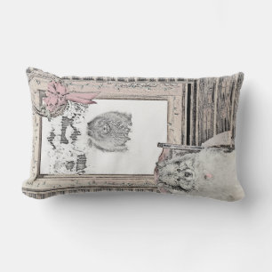 Keeshond Winter Window Paining Art Kussen