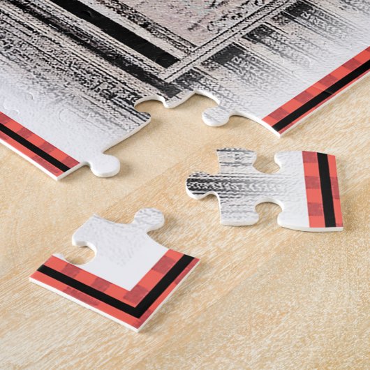 Keeshond Winter Window Paining Art Legpuzzel (Zijkant)