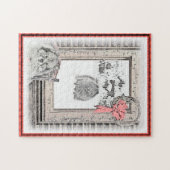 Keeshond Winter Window Paining Art Legpuzzel (Horizontaal)