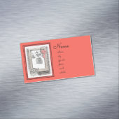 Keeshond Winter Window Paining Art Magnetisch Visitekaartje (Voorbeeld)