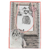 Keeshond Winter Window Paining Art Medium Cadeauzakje (Achterkant)