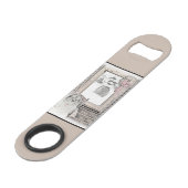 Keeshond Winter Window Paining Art Speed Flessenopener (Voorkant Gekanteld)