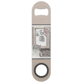 Keeshond Winter Window Paining Art Speed Flessenopener (Achterkant)