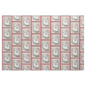 Keeshond Winter Window Paining Art Stof (Fat Quarter)