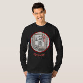 Keeshond Winter Window Paining Art T-shirt (Voorkant volledig)