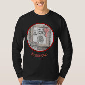Keeshond Winter Window Paining Art T-shirt (Voorkant)