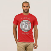 Keeshond Winter Window Paining Art T-shirt (Voorkant volledig)