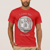 Keeshond Winter Window Paining Art T-shirt (Voorkant)
