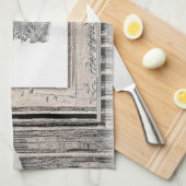 Keeshond Winter Window Paining Art Theedoek (Quarter Fold)