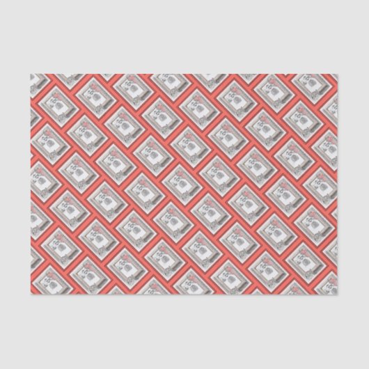 Keeshond Winter Window Paining Art Tissuepapier (Voorkant)