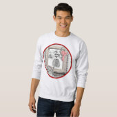 Keeshond Winter Window Paining Art Trui (Voorkant volledig)