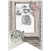 Keeshond Winter Window Paining Art Vlaggetjes (Derde vlag)