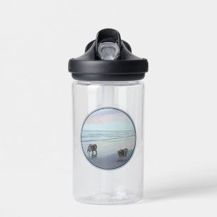 Keeshonden aan de Zee Schilderij Hond Kunst Waterfles