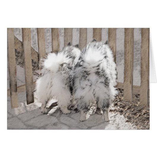 Keeshonds bij het schilderen van de poort - Oorspr (Voorkant Horizontaal)