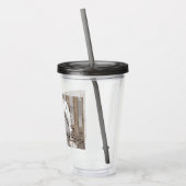 Keeshonds bij het schilderen van de poort - Oorspr Acryl Drinkbeker (Links)