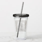 Keeshonds bij het schilderen van de poort - Oorspr Acryl Drinkbeker (Achterkant)