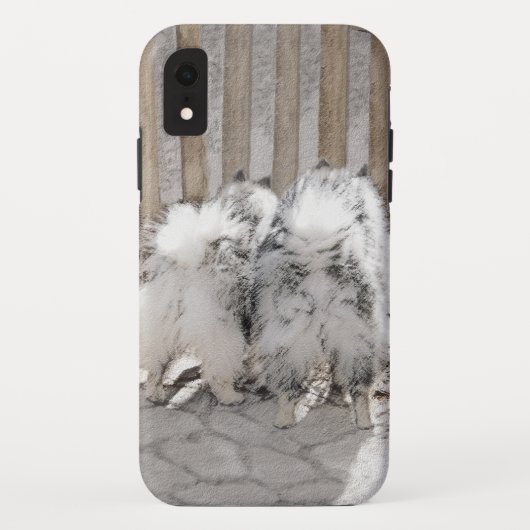 Keeshonds bij het schilderen van de poort - Oorspr Case-Mate iPhone Case (Achterkant)