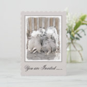 Keeshonds bij het schilderen van de poort - Oorspr Kaart (Staand voorkant)