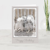 Keeshonds bij het schilderen van de poort - Oorspr Kaart (Voorkant)