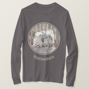 Keeshonds bij het schilderen van de poort - Oorspr T-shirt