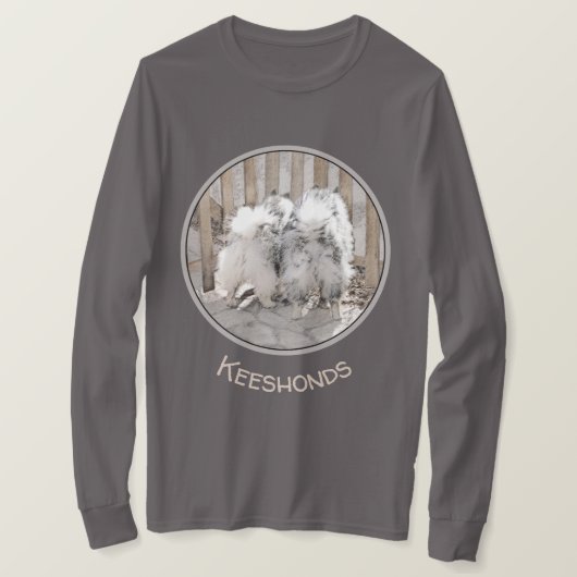 Keeshonds bij het schilderen van de poort - Oorspr T-shirt (Design voorkant)