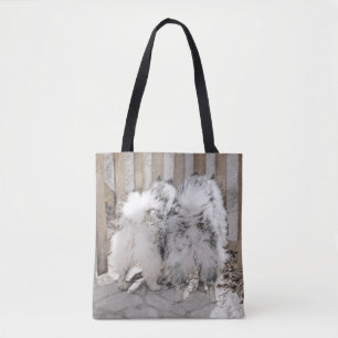 Keeshonds bij het schilderen van de poort - Oorspr Tote Bag