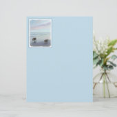 Keeshonds in de Seashore-schilderkunst (Staand voorkant)