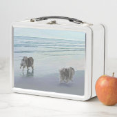 Keeshonds in de Seashore-schilderkunst (In situ)