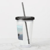 Keeshonds in de Seashore-schilderkunst Acryl Drinkbeker (Links)