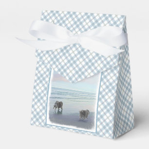 Keeshonds in de Seashore-schilderkunst Bedankdoosjes