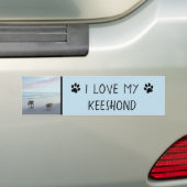 Keeshonds in de Seashore-schilderkunst Bumpersticker (Op auto)