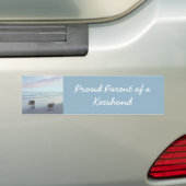 Keeshonds in de Seashore-schilderkunst Bumpersticker (Op auto)