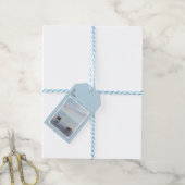 Keeshonds in de Seashore-schilderkunst Cadeaulabel (Met Touw)