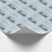 Keeshonds in de Seashore-schilderkunst Cadeaupapier (Hoek)