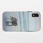 Keeshonds in de Seashore-schilderkunst Case-Mate iPhone Case (Achterkant (horizontaal))