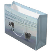 Keeshonds in de Seashore-schilderkunst Groot Cadeauzakje (Voorkant Gekanteld)