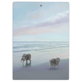 Keeshonds in de Seashore-schilderkunst Klembord (Achterkant)
