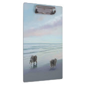 Keeshonds in de Seashore-schilderkunst Klembord (Rechts)